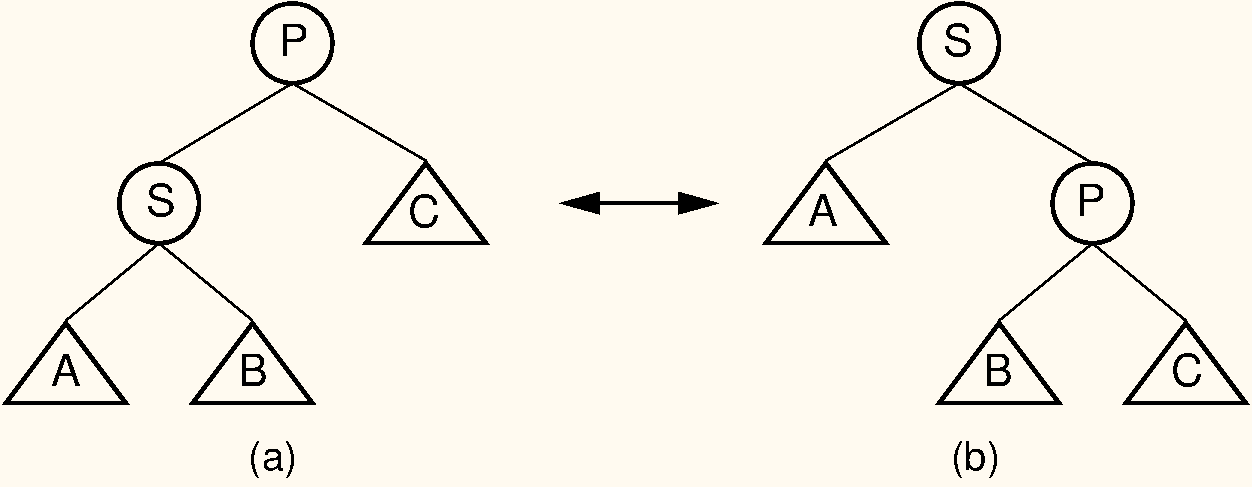 Splay tree single rotation